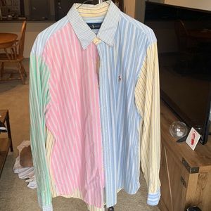 Polo Ralph Lauren Button Down Dress Shirt Multi-Color